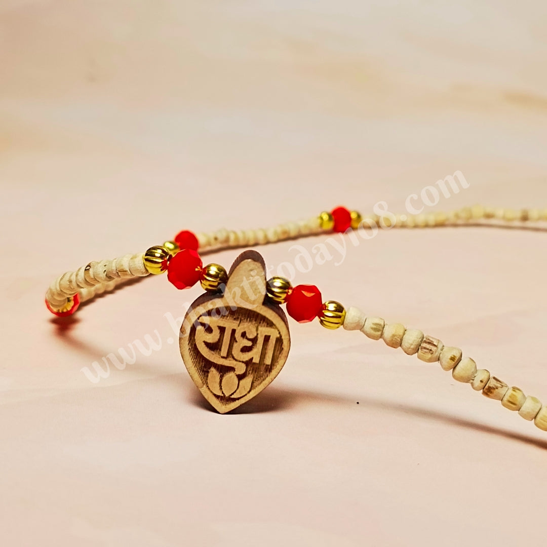 Red and Golden Beads Pure Tulasi mala