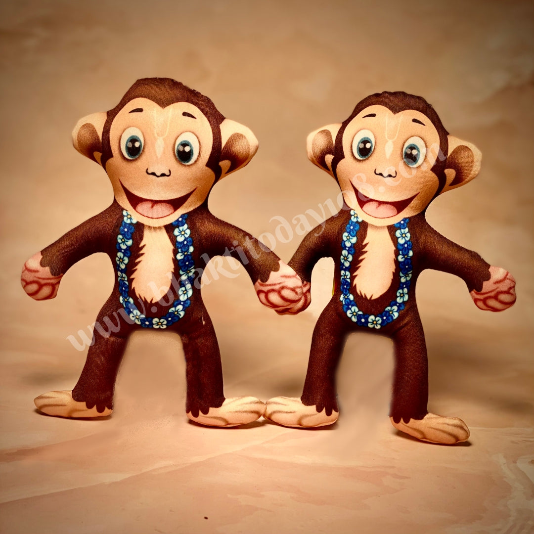 Soft toys- Monkeys| Dadhi Lobha and Kakkhati (Pair of 2)