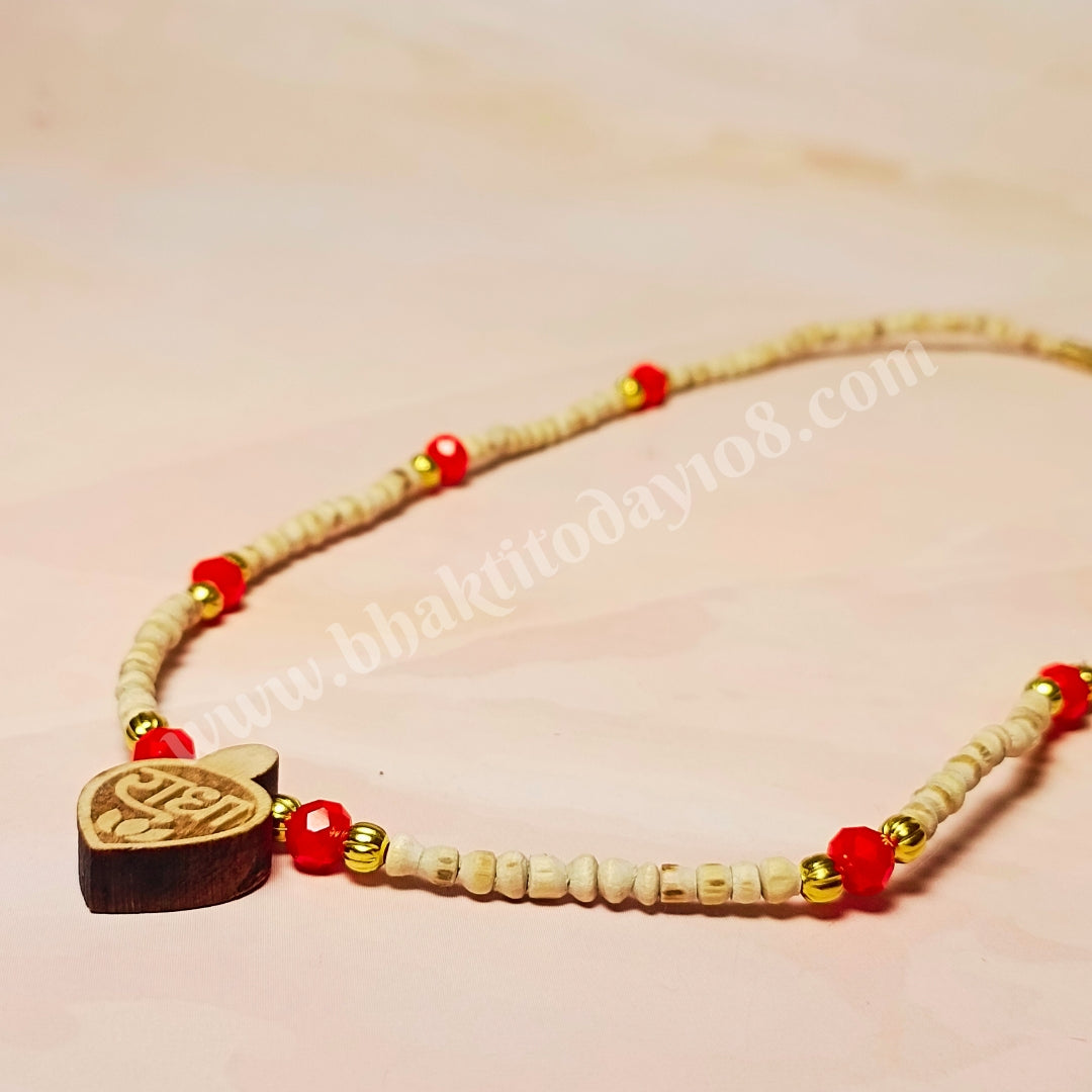 Red and Golden Beads Pure Tulasi mala