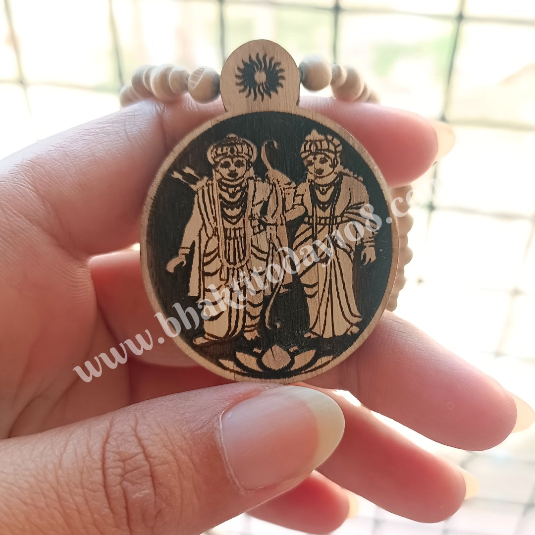 Sita Ram Pure Tulsi Kanthi Mala, made with sacred Tulsi beads, perfect for daily wear and meditation, dedicated to Lord Sita and Lord Ram, enhancing your devotional practices and spiritual connection.