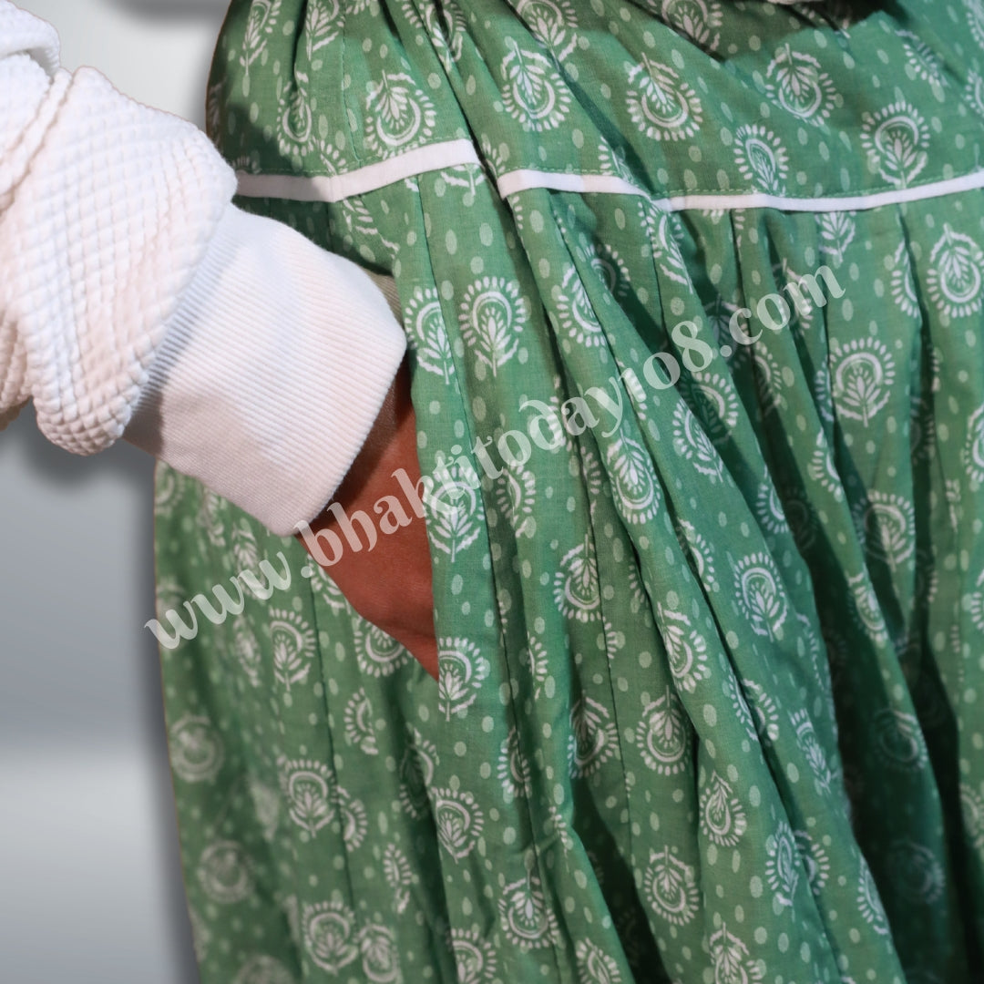 Cotton Gopi Skirt featuring a flowy, breathable cotton fabric with intricate traditional patterns, offering a comfortable and elegant look for both casual and festive occasions.
