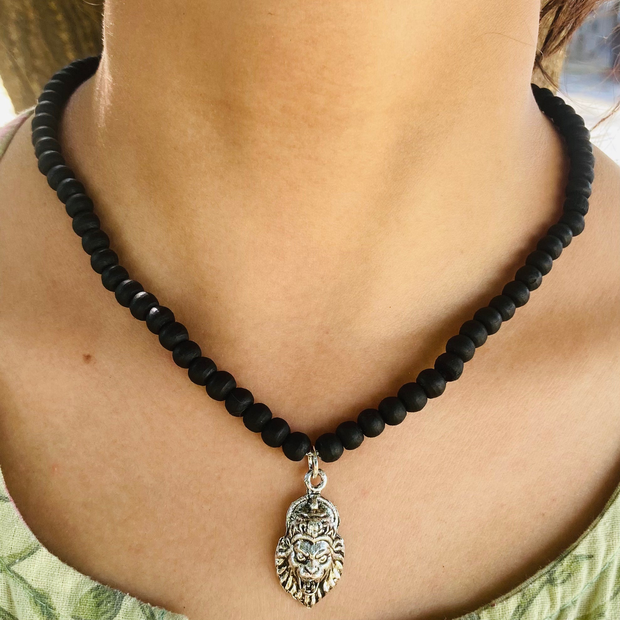 Handcrafted Narasimha Tulsi Mala with Pure Tulsi Beads and Protective Locket from Vrindavan