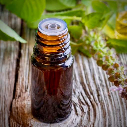 Pure Tulsi Oil – 10ml alcohol-free natural Tulsi oil made in Vrindavan, ideal for Deity massage, pooja, and spiritual rituals with sacred Tulsi fragrance.