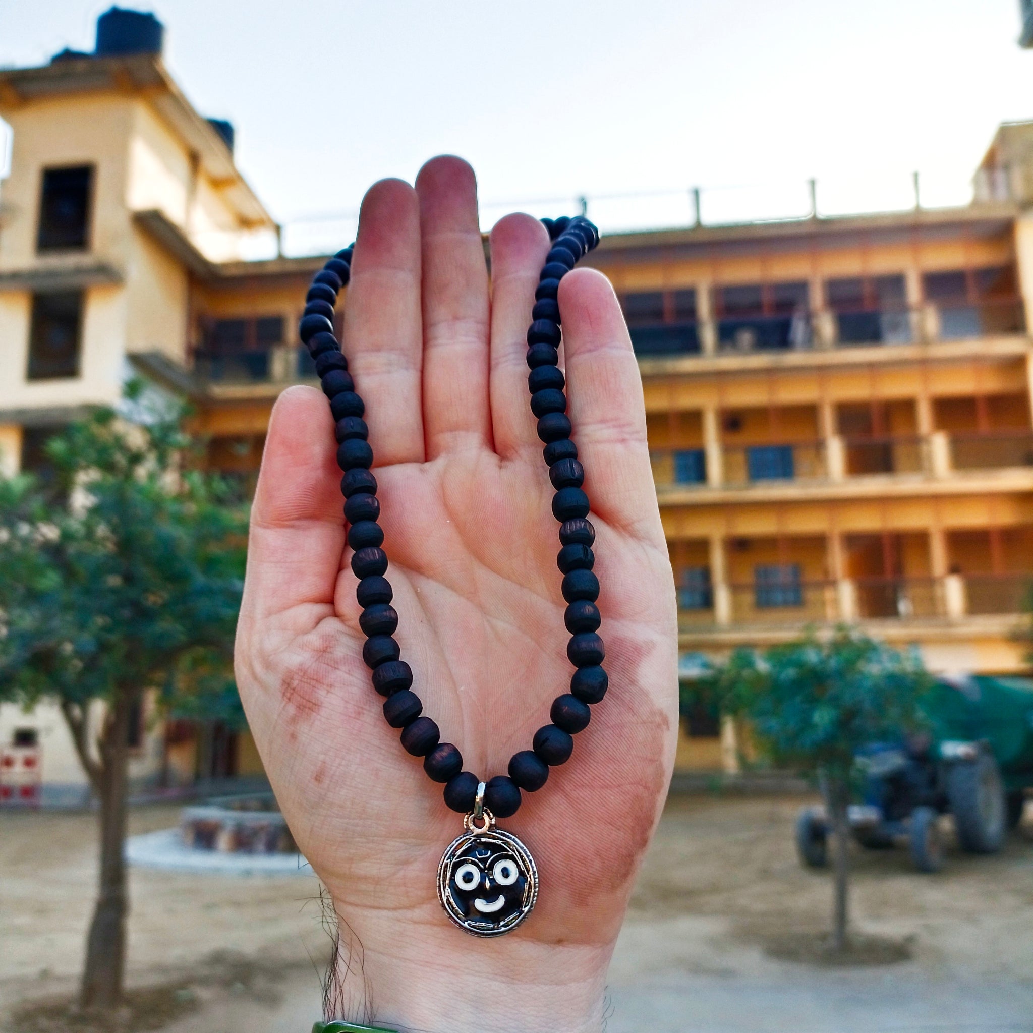 Jagannath Tulsi Mala with Pure Vrindavan Tulsi Beads & Jagannath Locket – A Powerful Protection Kavach for Bhakti, Meditation & Evil Eye Removal.