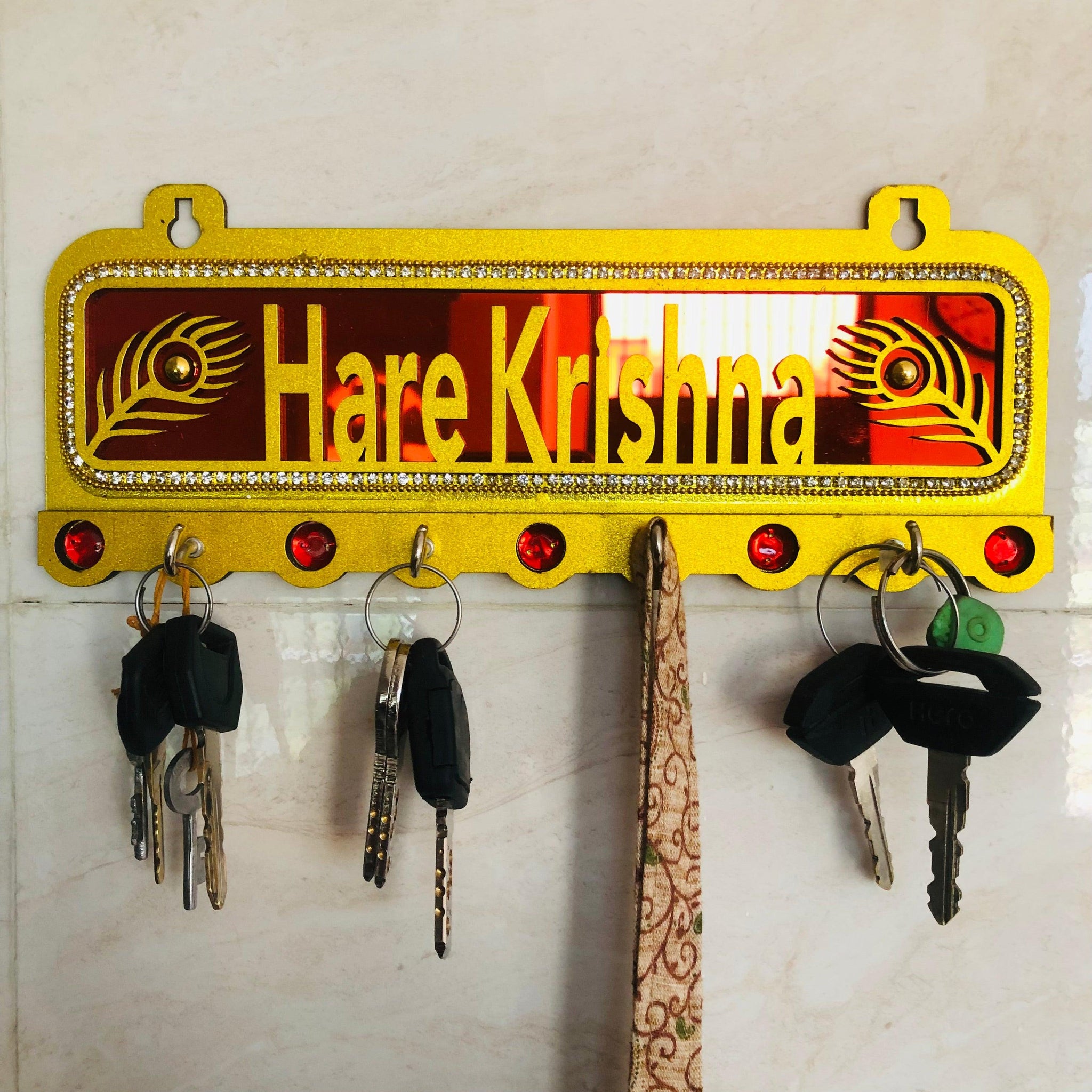 Hare Krishna Key Chain Holder freeshipping - Bhakti Today
